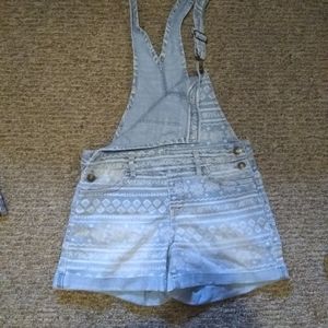 Light blue jean shortalls